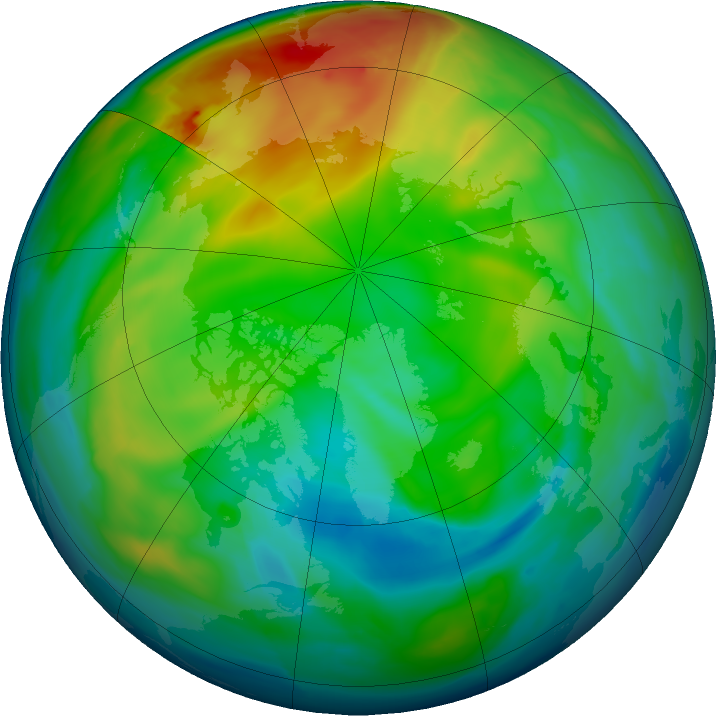 Arctic ozone map for 17 December 2022